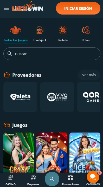 Funciones móviles de LocoWin