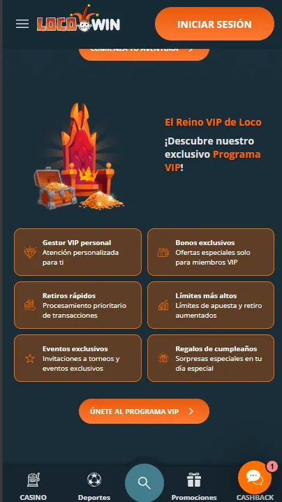 Acceso móvil a LocoWin desde navegador