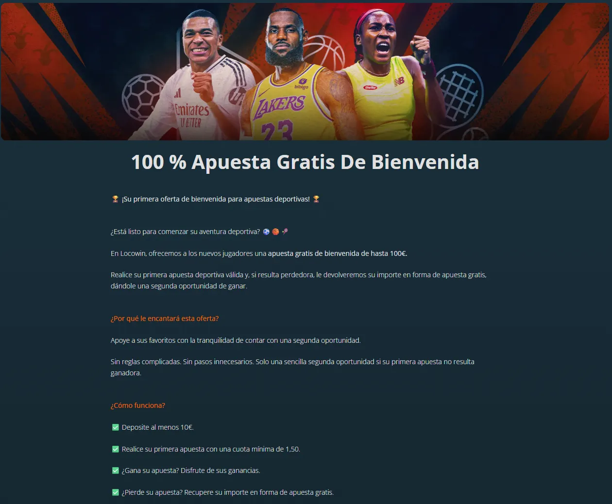Apuesta gratis deportiva LocoWin