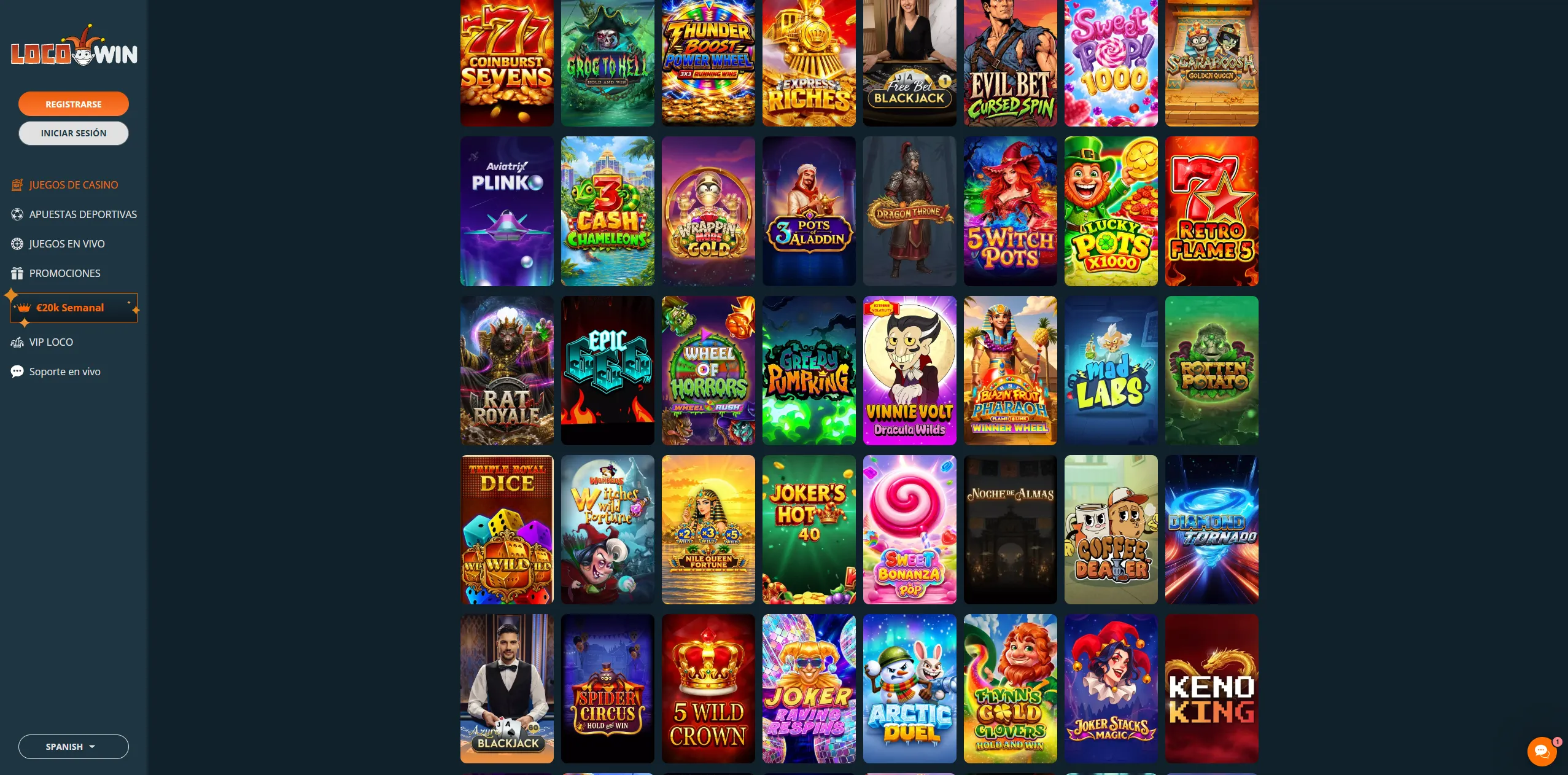 Juegos de casino LocoWin
