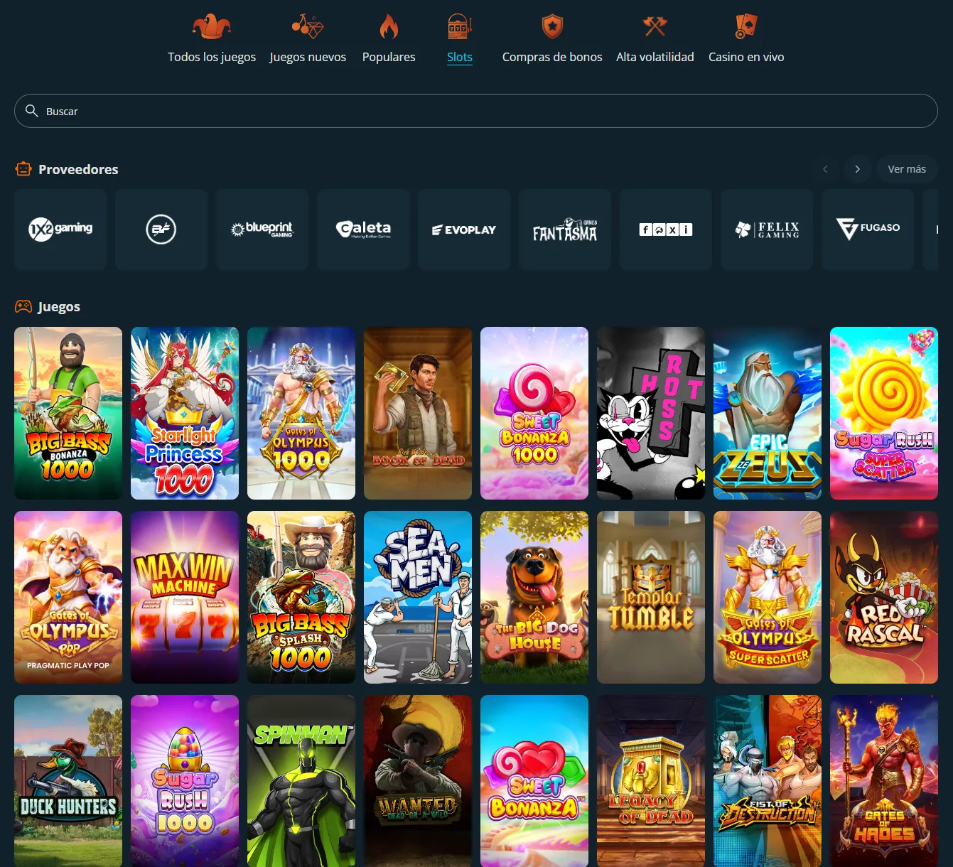 Categorías de tragamonedas LocoWin