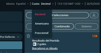 Configuración de cuotas y hora local